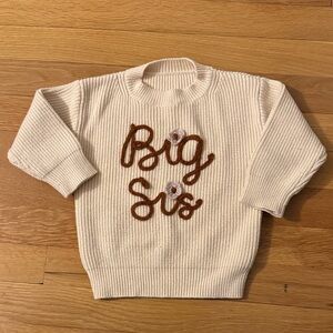 Cream 'Big Sis' Sweater